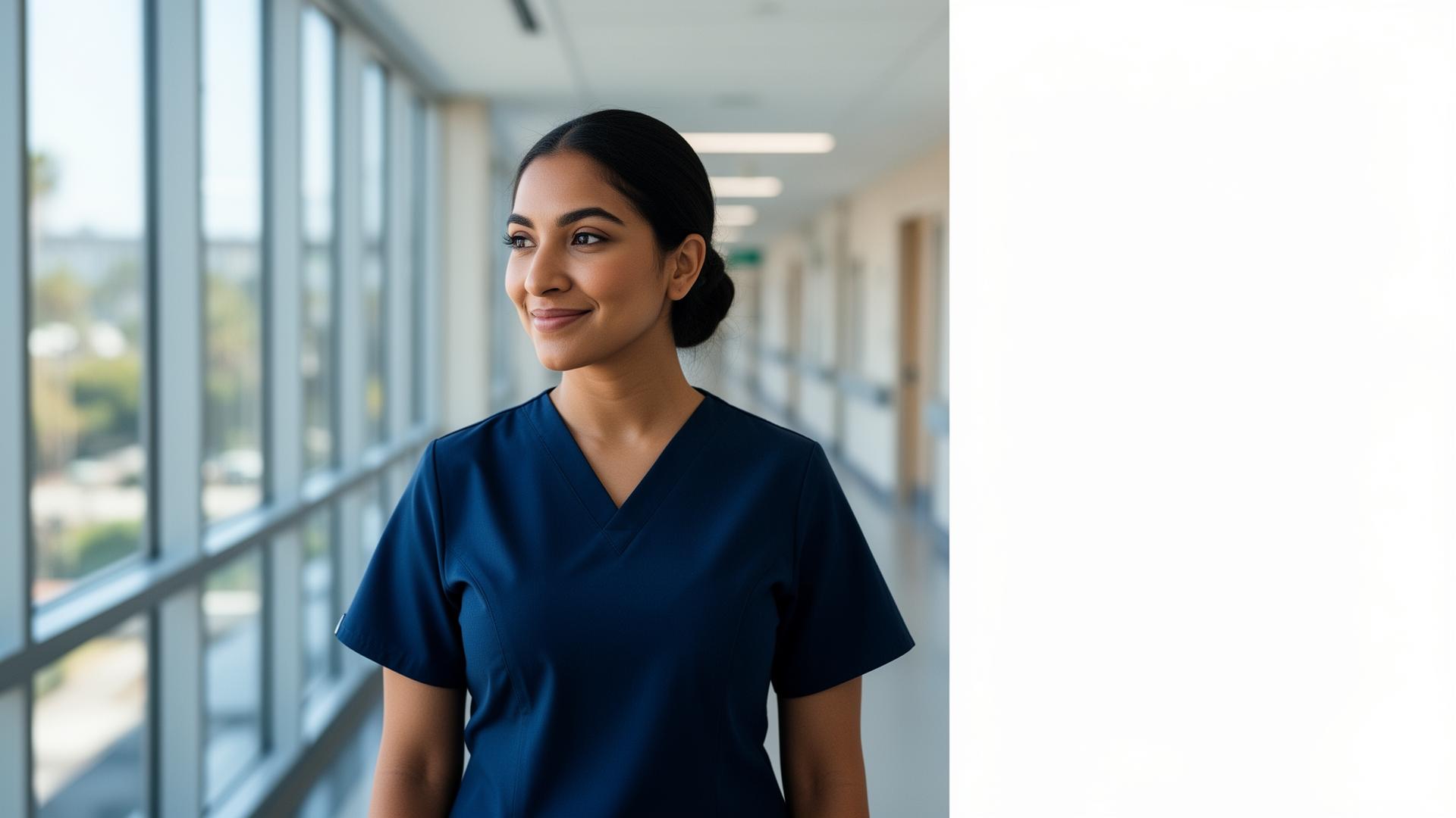 Healthcare professional in a modern California hospital